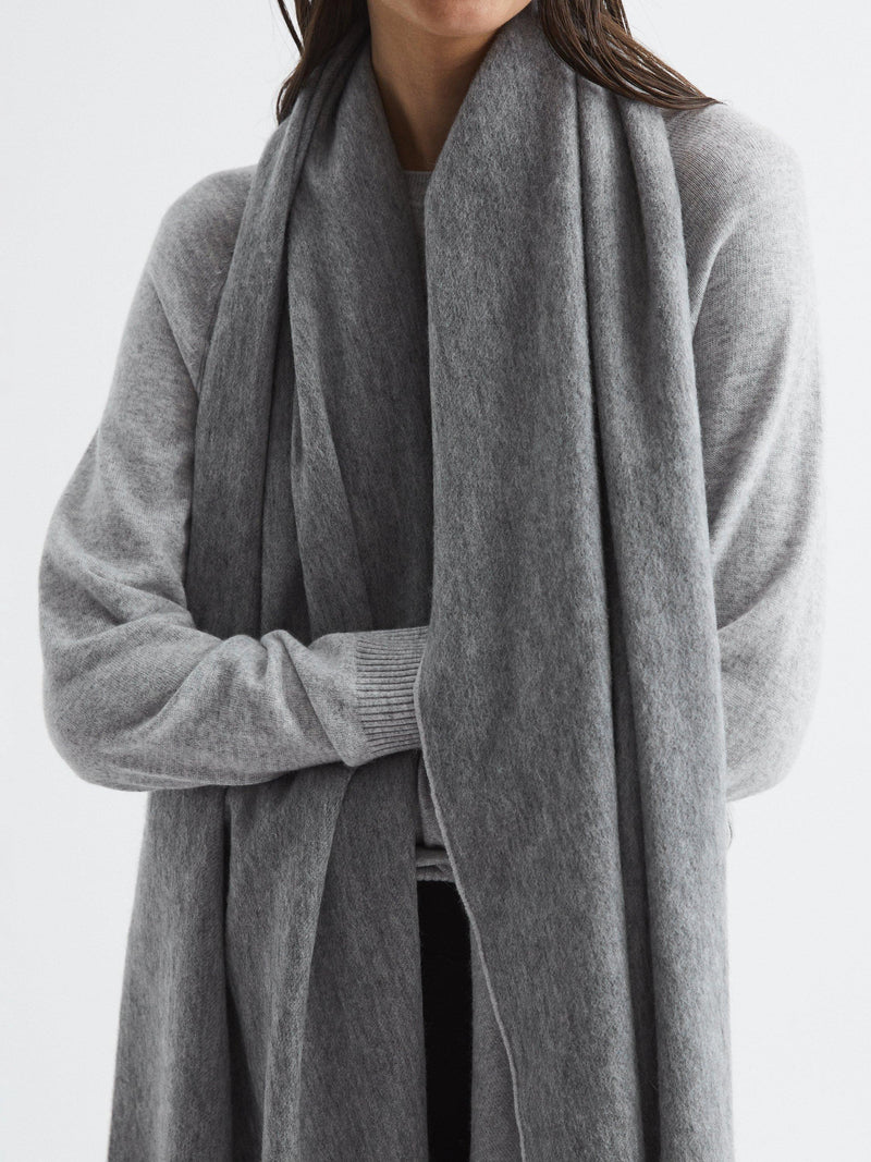 Reiss Picton wool rich scarf plain 70x180cm, imported from the UK
