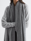 Reiss Picton wool rich scarf plain 70x180cm, imported from the UK