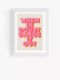 EAST END PRINTS ShowMeMars 'When In Doubt Dance It Out' Framed Print 60x80cm