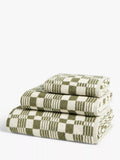 John Lewis Check Bath Towels - 600gsm