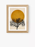 EAST END PRINTS Kubistika 'Winter Morning' Framed Print - Oak Frame 46 x 36cm