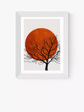 EAST END PRINTS Kubistika 'Warm Winter' Framed Art Print 60x80cm