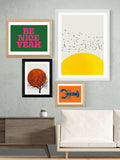 EAST END PRINTS Kubistika Warm Winter framed print 60x80cm (British brand)