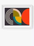 EAST END PRINTS Ana Rut Bre Geometric on Black I Framed Print 25x30cm