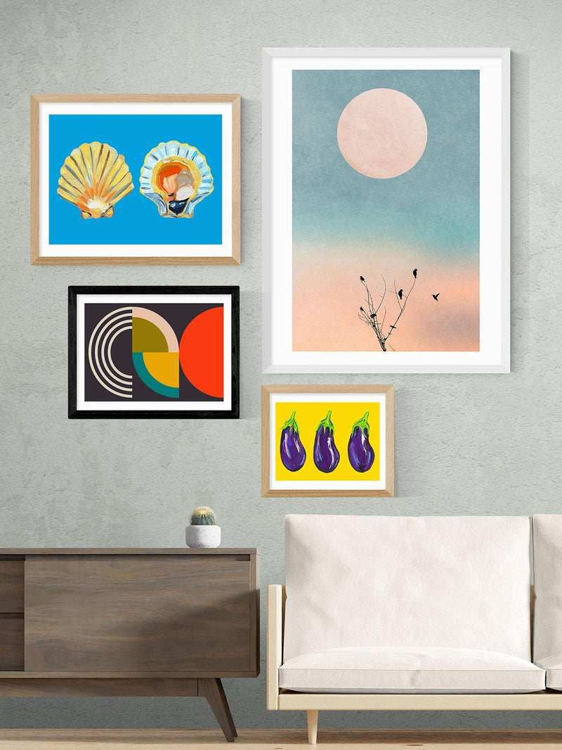 East End Prints geometric framed print 25x30cm - British product