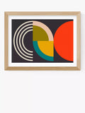 EAST END PRINTS Ana Rut Bre Geometric on Black I Framed Print 25x30cm