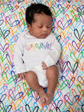 From Babies with Love Lovewall organic muslin swaddle 120cm (British brand)
