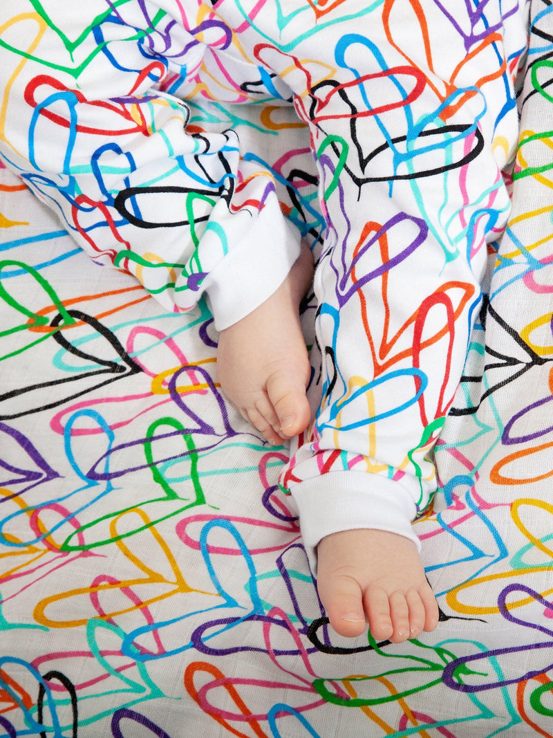 From Babies with Love Lovewall organic muslin swaddle 120cm (British brand)