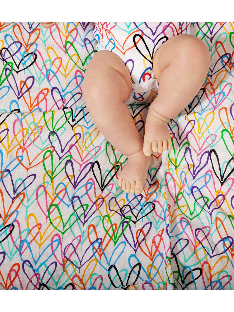 From Babies with Love Lovewall organic muslin swaddle 120cm (British brand)