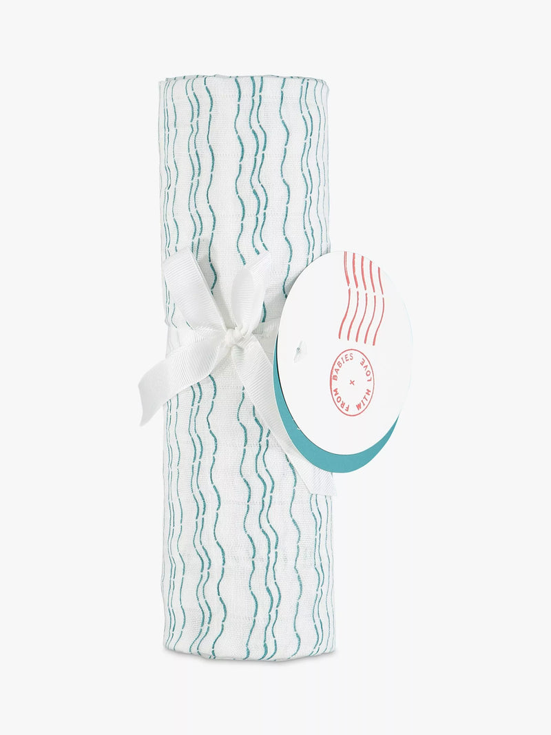 From Babies with Love Waves Of Joy baby shawl 120x120cm (British brand)