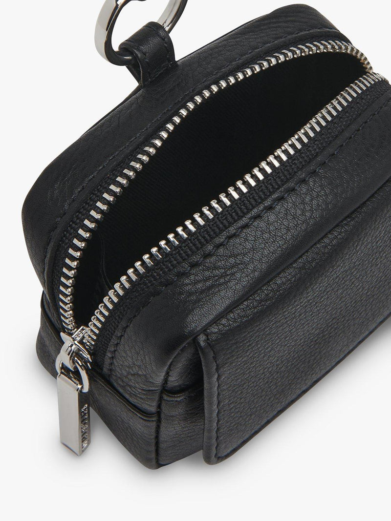 Whistles leather mini bag keyring, imported from the UK