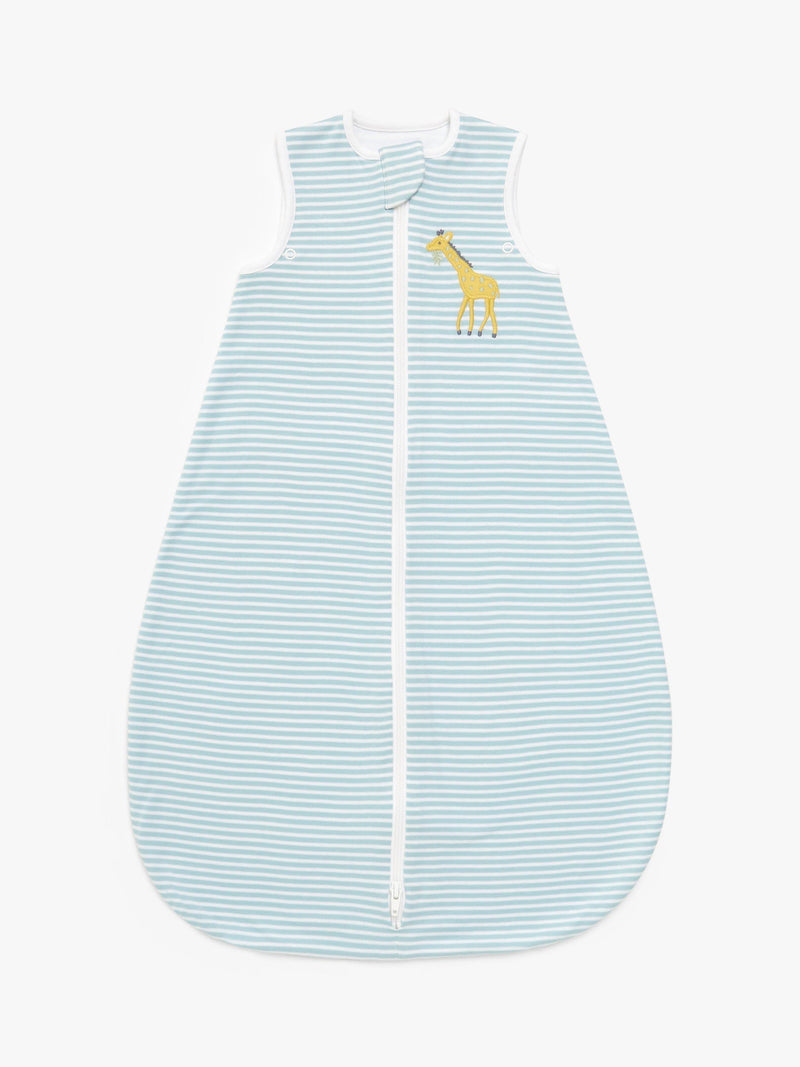 John Lewis stripe giraffe baby sleeping bag 0.5 Tog blue, UK version