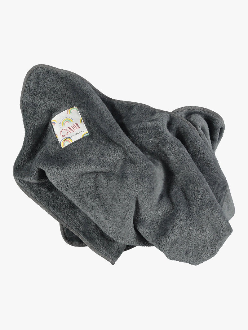 From Babies with Love baby blanket charcoal grey 90x90cm, UK version