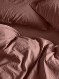 Bedfolk Relaxed Cotton Bedding, Rust, Standard Pillowcase Pair