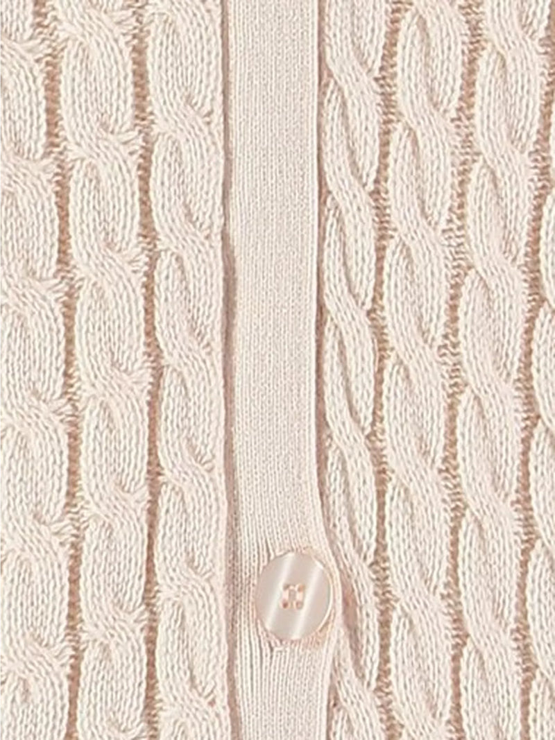The Little Tailor Baby Plain Cable Knit Lined Snowsuit