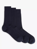 John Lewis Made in Italy Cotton Ankle Socks, Pack of 3