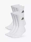 adidas cushioned crew socks 6 pack white black, UK version