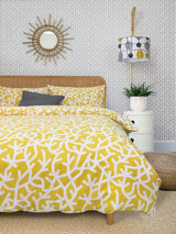 John Lewis Mini Moderns A Forest Duvet Cover Set, Mustard- Buy online at McGrocer