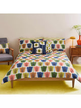 John Lewis Orla Kiely Tulip 200 Thread Count 100% Cotton Duvet Cover Set - King Size- Buy online at McGrocer
