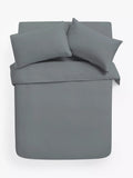 John Lewis Pure Cotton Percale Double Duvet Cover, Steel