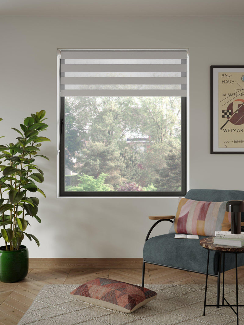 John Lewis day and night roller blind in white, UK version