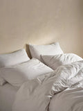 Bedfolk Relaxed Cotton Bedding, Clay, Standard Pillowcase Pair