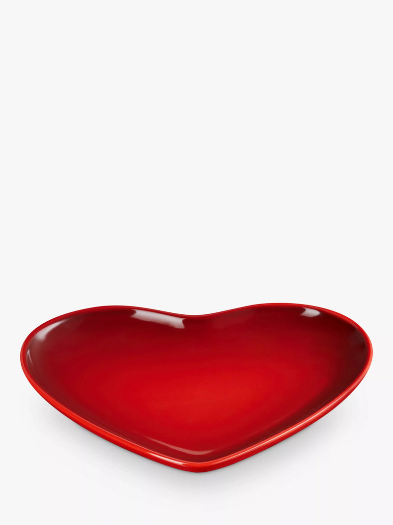 Le Creuset stoneware heart platter, UK version
