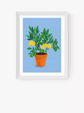 EAST END PRINTS Sifa Mustafa 'When Life Gives You Lemons' Framed Print, 33.4 x 28.4cm
