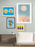 East End Prints framed print lemon illustration 33.4x28.4 cm - British product