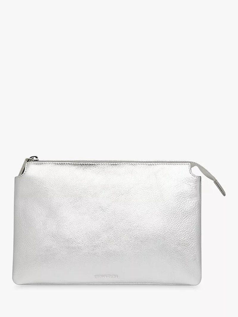 Whistles Elita leather double pouch clutch bag (British brand)