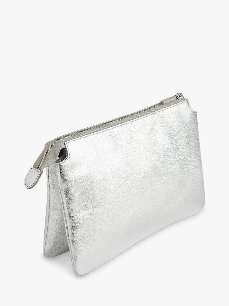 Whistles Elita leather double pouch clutch bag (British brand)