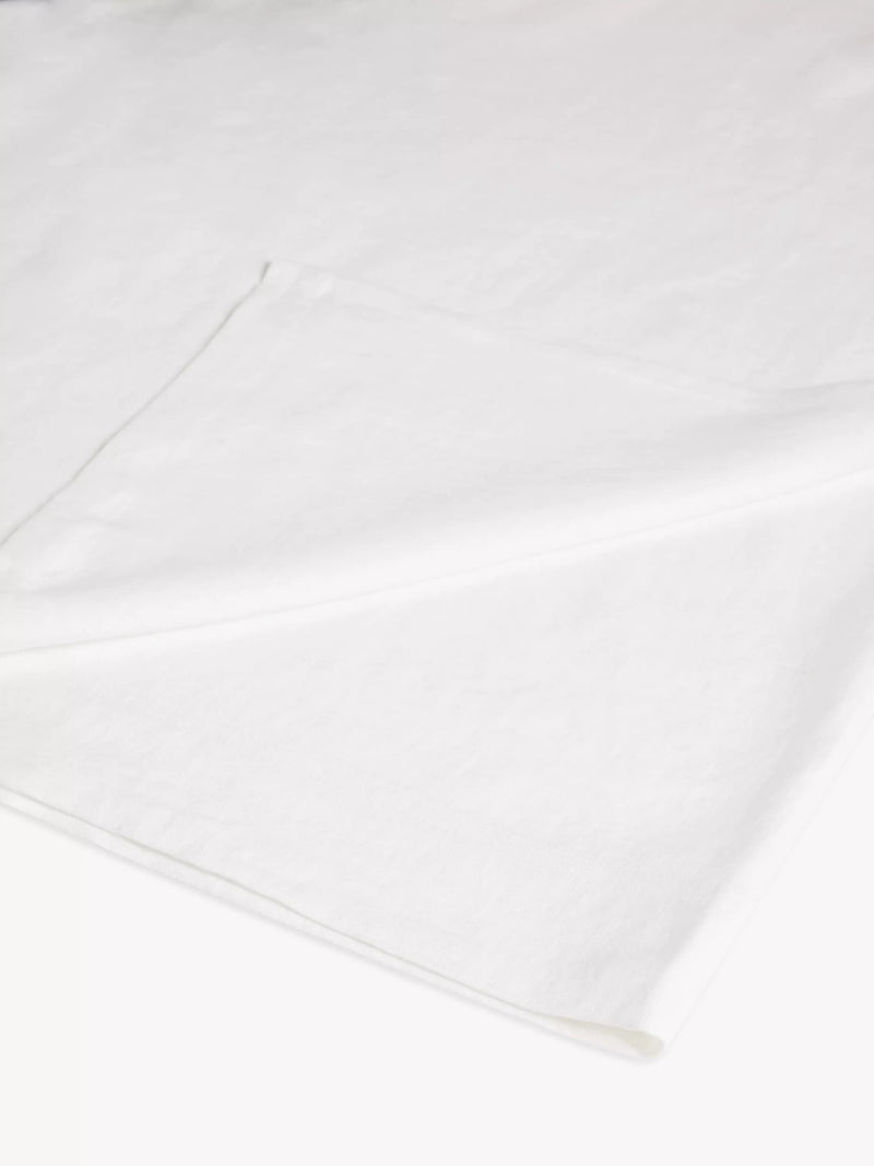 John Lewis Washed Linen Double Flat Sheet, Oyster White