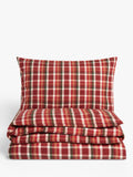 John Lewis brushed cotton check duvet cover set with pillowcases, UK version
