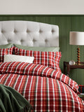 John Lewis brushed cotton check duvet cover set with pillowcases, UK version