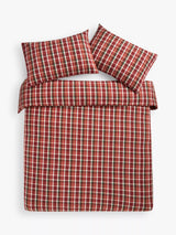 John Lewis Soft Brushed Cotton Check Duvet Cover Set with Pillowcases- Buy online at McGrocer
