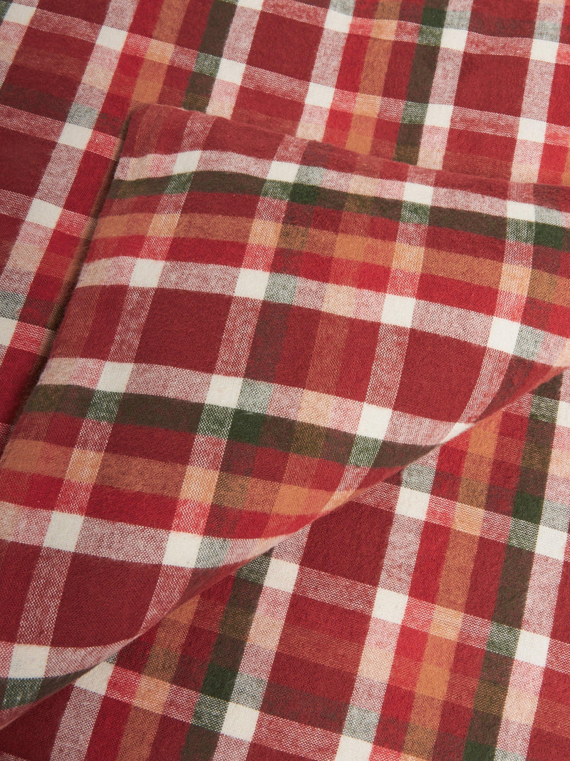 John Lewis brushed cotton check duvet cover set with pillowcases, UK version