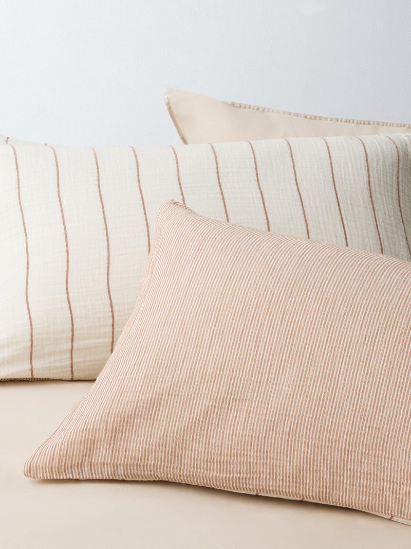 John Lewis Hayle cotton gauze reversible stripe bedding single - British product