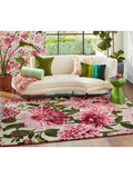 Harlequin Dahlia rug hand-painted floral L280xW200cm - British product