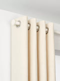 John Lewis Select Eyelet Curtain Pole with Disc Finial, Wall Fix, Dia.25mm, Satin Chalk, L100cm