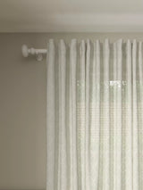 John Lewis John Lewis Burnout Geometric Voile Panel White 229x140cm- Buy online at McGrocer