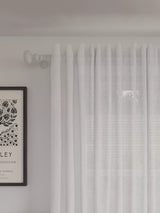 John Lewis John Lewis Embroidered Edge Hidden Tab Voile Panel, White, 137 x 140 cm- Buy online at McGrocer