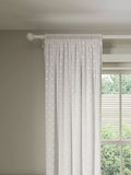John Lewis white tufted dot voile panel, UK version