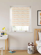 John Lewis John Lewis Wobbly Stripe Blackout Thermal Roller Blind Multi- Buy online at McGrocer