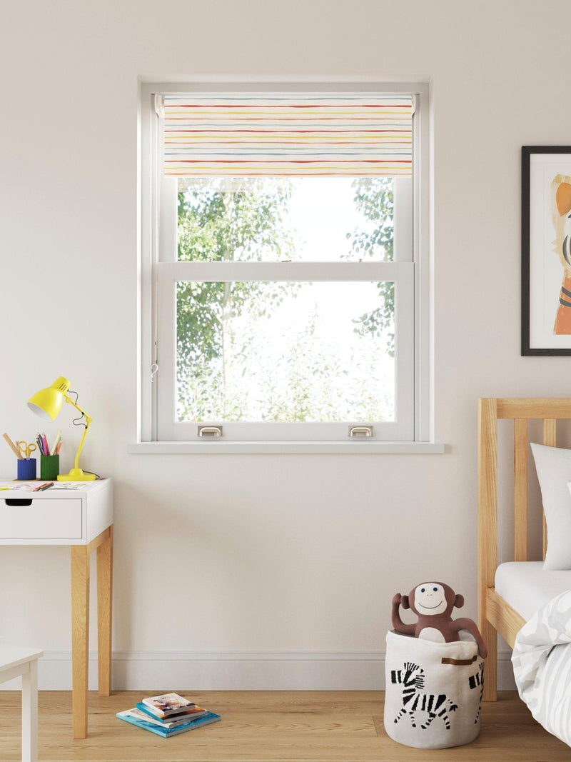 John Lewis Wobbly Stripe blackout roller blind multi - British product