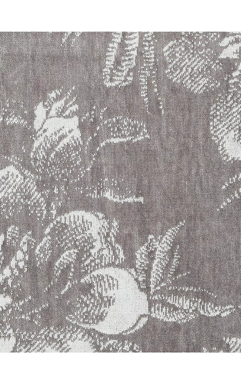Ted Baker Glitch Floral Towels - Silver Bath Towel