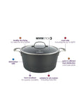 Eaziglide Neverstick3 Professional non-stick casserole 28cm - British product