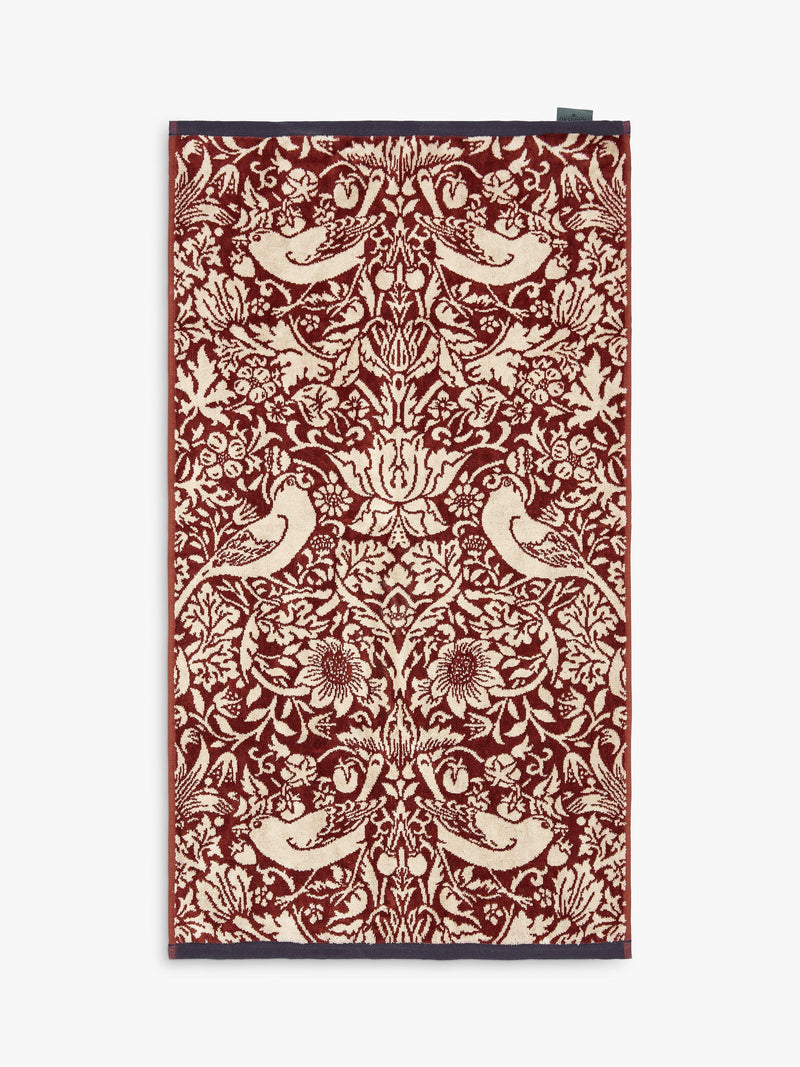 Morris & Co Strawberry Thief Towels 90x50cm, imported from the UK