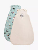 John Lewis John Lewis Panda Baby Sleeping Bag, 1.5-2.5 Tog, Pack of 2, Multi- Buy online at McGrocer
