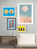 EAST END PRINTS Alice Straker Langoustines on Blue framed print - British product