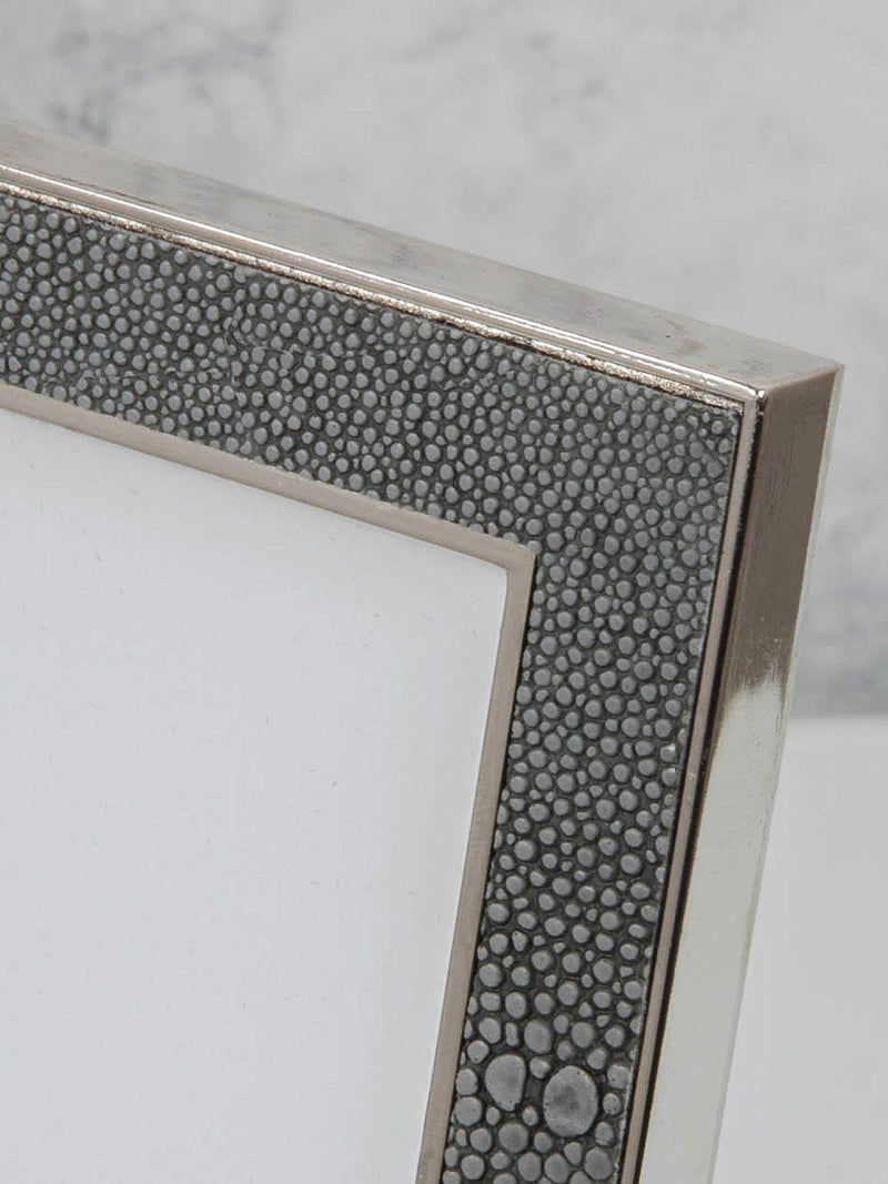Elegance by Impressions Shagreen Photo Frame with grey faux-shagreen insert (British brand)